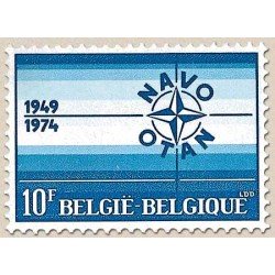Bélgica - 1706 - 1974 25º Aniv. firma del tratado de Atlántico Norte Sigla de la OTAN  Lujo