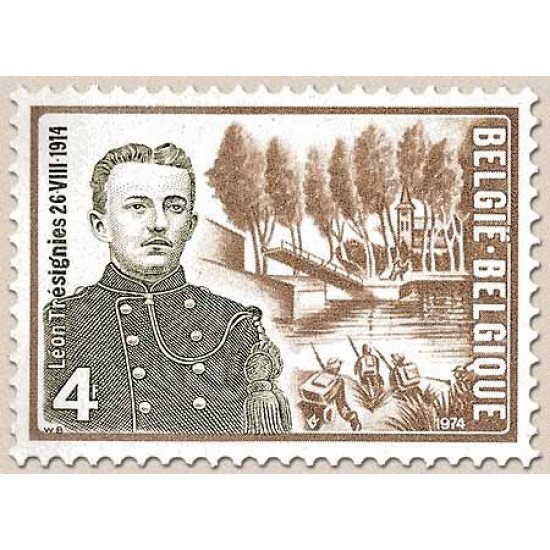 Bélgica - 1724 - 1974 60º Aniv. muerte del caporal Léon Trésignies Lujo Bélgica - 1724 - 1974 60º Aniv. muerte del caporal Léon Trésignies Lujo