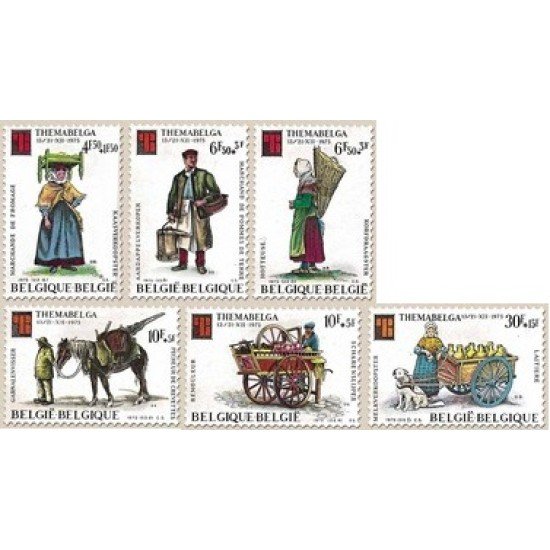 Bélgica - 1784/89 - 1975 Sorteo a favor de Themabelga Antiguos oficios belgas Lujo