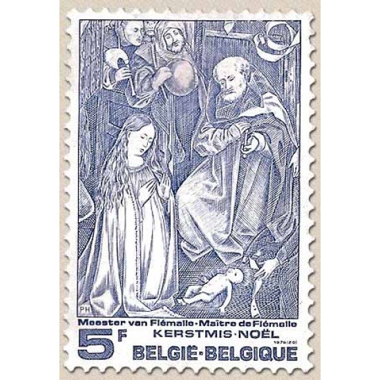 Bélgica - 1832 - 1976 Navidad Fragmento del cuadro La Natividad Lujo