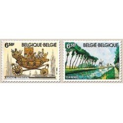 Bélgica - 1976/77 - 1980 Seire turística Paisaje Carruaje Lujo Bélgica - 1976/77 - 1980 Seire turística Paisaje Carruaje Lujo
