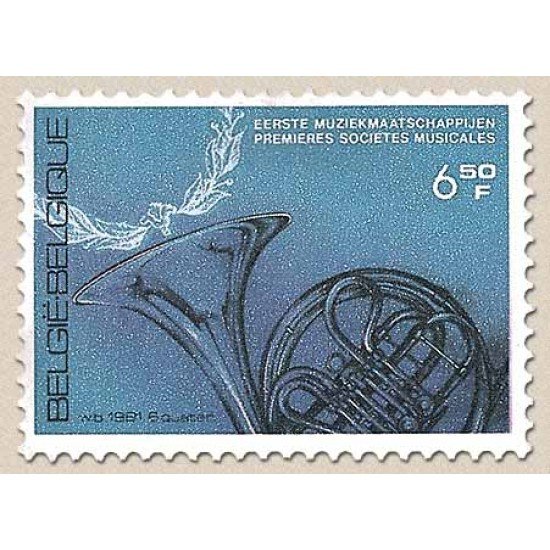 Bélgica - 2017 - 1981 Primeras Sociedades musicales Instrumento Corno francés Lujo