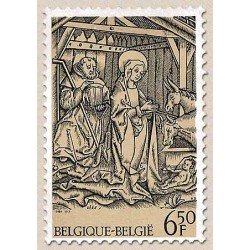 Bélgica - 2029 - 1981 Navidad Miniatrura de un libro del S XVI Nacimiento Lujo Bélgica - 2029 - 1981 Navidad Miniatrura de un libro del S XVI Nacimiento Lujo