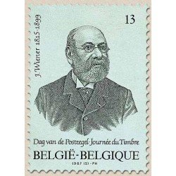 Bélgica - 2248 - 1987 Día del sello Retrato de Jacob Wiener Lujo Bélgica - 2248 - 1987 Día del sello Retrato de Jacob Wiener Lujo