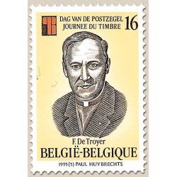 Bélgica - 2596 - 1995 Día del sello Retrato de F. De Troyer Lujo Bélgica - 2596 - 1995 Día del sello Retrato de F. De Troyer Lujo