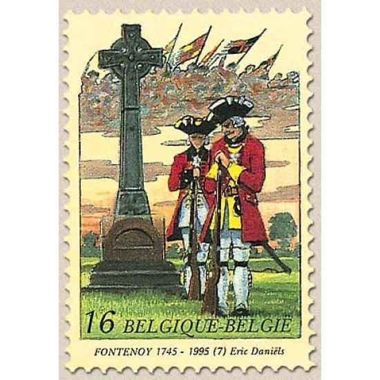 Bélgica Belgique Nº 2599  1995 250º Aniv. batalla de Fontenoy Soldados Lujo  MNH