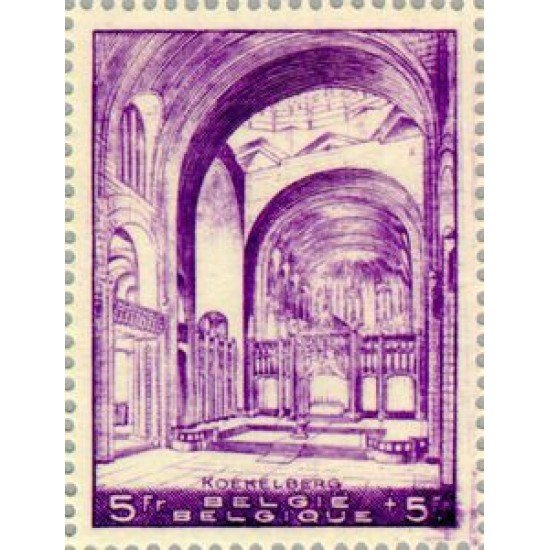 Bélgica - 477A - 1938 Por la Basílica de Koekelberg Fijasellos Bélgica - 477A - 1938 Por la Basílica de Koekelberg Fijasellos