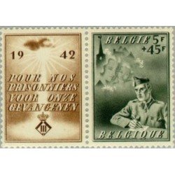 Bélgica - 602 - 1942 Por los prisioneros de guerra Militar Lujo