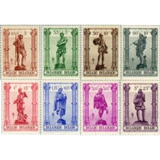 Bélgica Belgium 615/22 1943 Obras antituberculosis Estatuillas de oficios Bruselas Lujo Bélgica Belgium 615/22 1943 Obras antituberculosis Estatuillas de oficios Bruselas Lujo