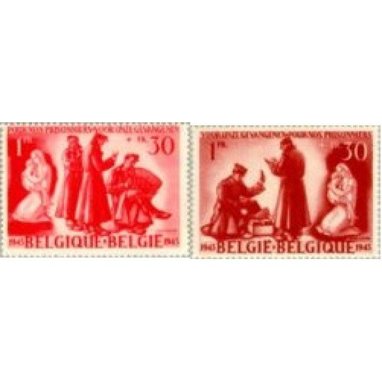Bélgica - 623/24 - 1943 Por los prisioneros de guerra Lujo Bélgica - 623/24 - 1943 Por los prisioneros de guerra Lujo