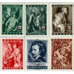 Bélgica - 647/52 - 1944 Cruz Roja Obras de Van Dyck Lujo