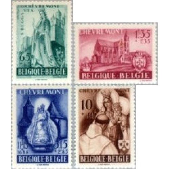 Bélgica - 777/80 - 1948 Por la Abadía de Chèvremont Lujo