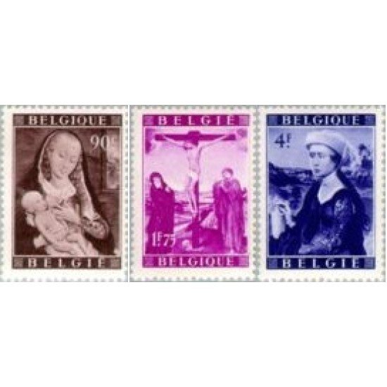 Bélgica - 795/97 - 1949 Obras culturales Cuadros de Rogier de la Pasture Fijasellos Bélgica - 795/97 - 1949 Obras culturales Cuadros de Rogier de la Pasture Fijasellos