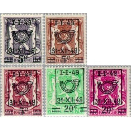 Bélgica - 798/02 - 1949 Sellos de 1936-45 Escudos Lujo Bélgica - 798/02 - 1949 Sellos de 1936-45 Escudos Lujo