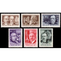 Bélgica - 973/78 - 1955 Serie Inventores Lujo
