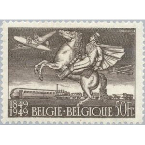 Bélgica 24 -A 1949 Centauro del sello Cartero a caballo Avión Lujo Bélgica 24 -A 1949 Centauro del sello Cartero a caballo Avión Lujo