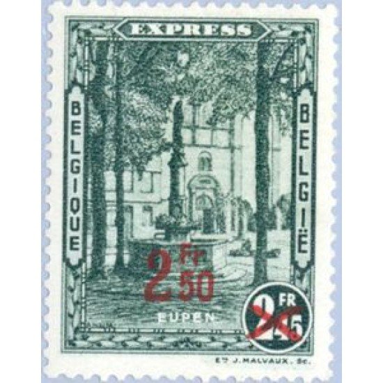 Bélgica - 6-U - 1932 Sello de 1929 Plaza Fijasellos Bélgica - 6-U - 1932 Sello de 1929 Plaza Fijasellos