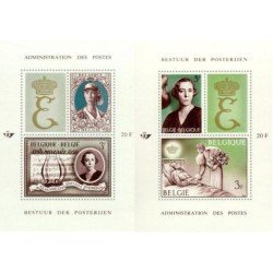 Bélgica - 40/41-H - 1966 Recuerdo de la reina Elisabeth Lujo