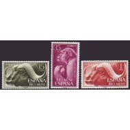 Rio Muni 32/34 1962 Día del Sello Fauna MNH Rio Muni 32/34 1962 Día del Sello Fauna MNH
