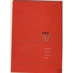 Suiza 1987 año completo en carpeta oficial PTT