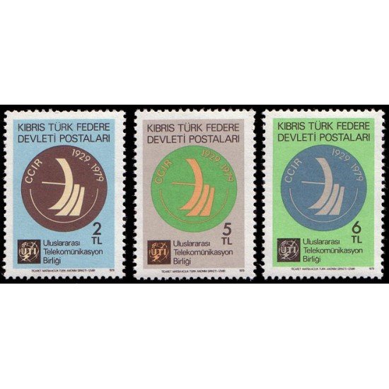Chipre turco - 64/66 - 1979 50º Aniv del CCIR Emblema Lujo Chipre turco - 64/66 - 1979 50º Aniv del CCIR Emblema Lujo